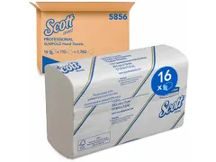 Scott 5856 Handdoeken Slimfold 1-laags M-vouw Wit 16x110st