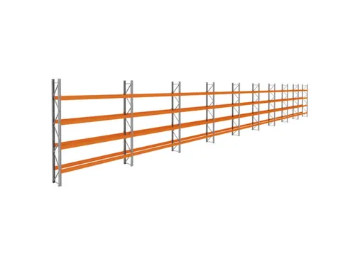 palletstelling,basis+8xaanbouw,HxBxD 4620x33400x750mm,vakl. 3400kg