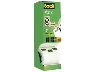 Plakband Scotch Magic 810 19mmx33m onzichtbaar mat 7+1 gratis - 1