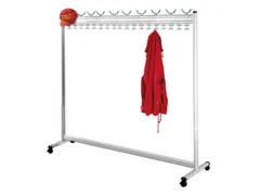 garderoberek,verrijdbaar,HxBxD 1700x1800x400mm,18hoed-/68jashaken