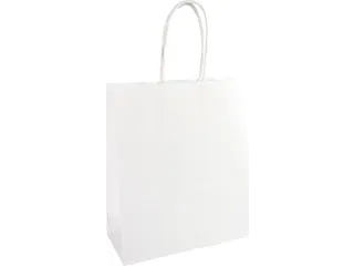 Papieren zak, ft 18 x 8 x 22 cm, wit - 2