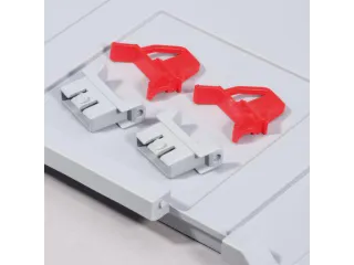 Sluitclips V. Euronorm-Bak Schuif-/scharniersluiting Grijs/rood - 1