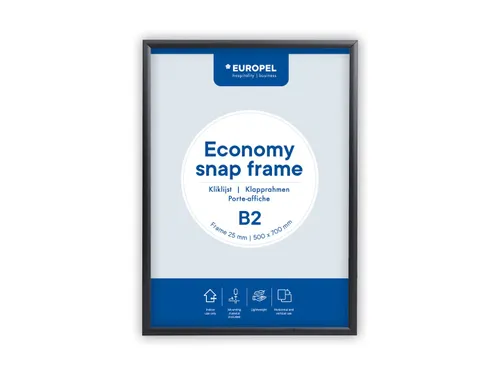 Kliklijst Europel Economy B2 50X70Cm 25Mm Zwart