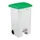Contitop,mobiele afvalbak met pedaal 90L wit/groen/VE:3