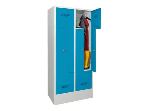 Z-garderobekast,HxBxD 1850x800x500mm,vak B 400mm,RAL7035,front RAL5012