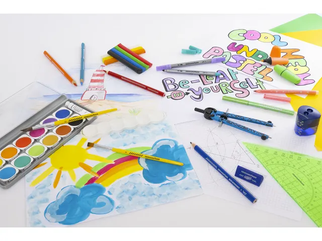 Penselenset Eberhard Faber synthetisch maat 4-6-8-12