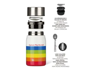 Lunchbox Les Artistes Paris 700ml geïsoleerd met lepel Camera - 3