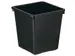 Corbeille à Papier Synthétique Carrée Conique 27 Litres Noir