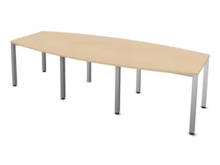 vergadertafel,HxBxD 740x2800x1200mm,vatvormig,NE-esdoorn - 2