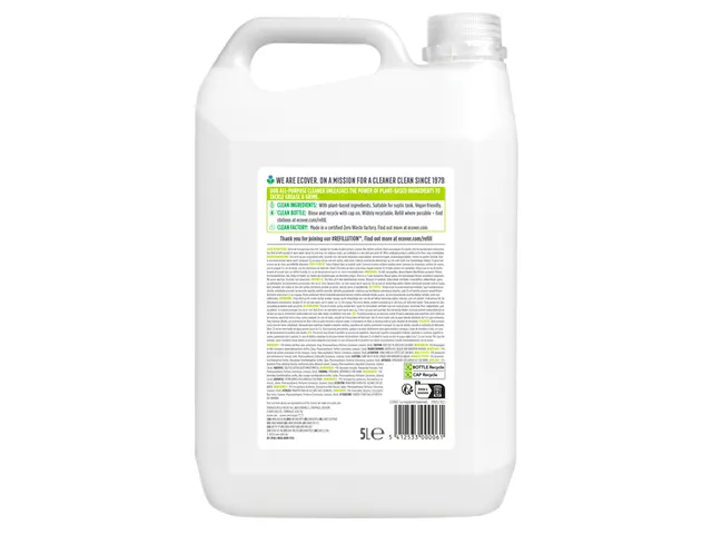 Allesreiniger Ecover citroengrass & gember navulflacon 5 Liter