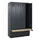 locker met bank,HxBxD 1950x1200x815mm,4vak,vak B 300mm,draaigrendel
