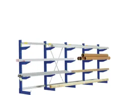 Draagarmstelling 2480x4305x620mm 6etages 880kg/etage Ral5010