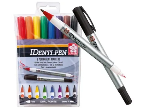 Sakura Merkstift Identi-pen Etui Van 8 Stuks Assorti