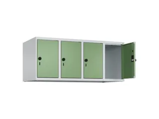 opzetkast,v. locker,4vak.,vak B 300mm,HxBxD 500x1200x500mm,vleugeldeur - 2