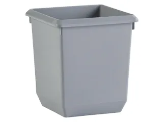 Papierbak Kunststof Vierkant Taps 31cm hoog 21 liter Grijs - 1