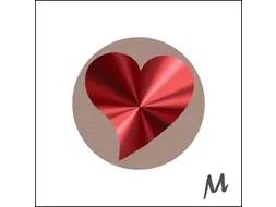 Etiket diameter 39 mm 500 stuks kraft Love hartje