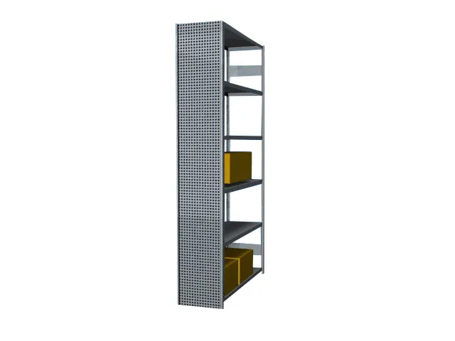 paroi latérale,p. rayonnage sans boulons,HxP 2500x400mm,galvanisé