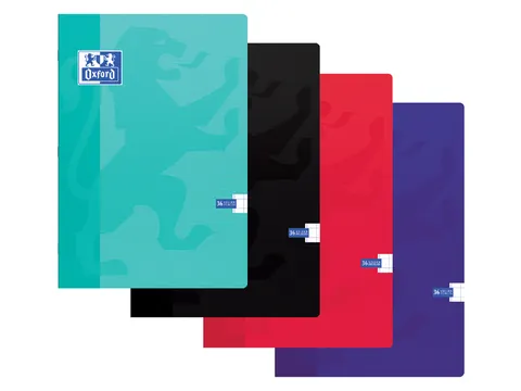 Schrift Oxford school A4 72blz ruit 10mm assorti