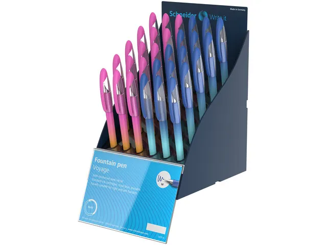 Stylo plume Schneider Voyage SIS-présentoir 30 pièces Anglais