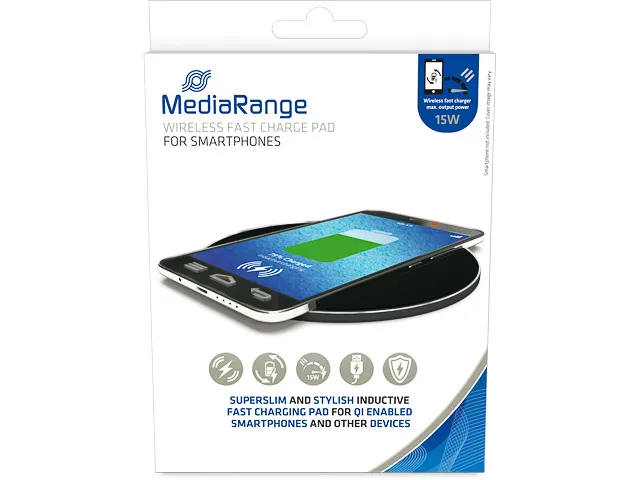 Media Oplaadstation draadloos 15W MRMA118 zwart