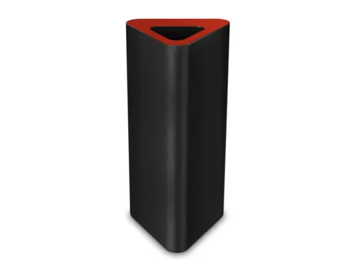 afvalbak,60l,HxBxD 800x380x380mm,romp staal zwart,gesloten