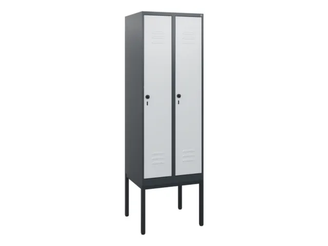 locker,HxBxD 1950x600x500mm,2vak,vak B 300mm,draaigrendel