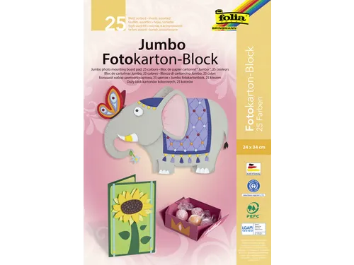 Fotokarton Folia 2-zijdig 24x35cm 300gr Pak à 25vel Assorti