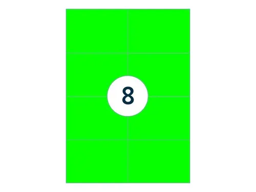 Gekleurde Etiketten 105x74mm Fluor Groen 42120