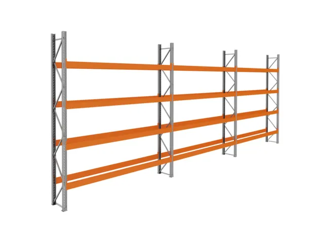 palletstelling,basis+2xaanbouw,HxBxD 4620x11200x750mm,vakl. 3400kg