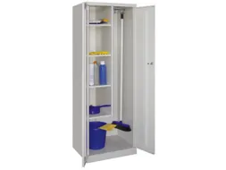 Schoonmaakkast HxBxD 1800x600x500mm 4 Legborden RAL7035 Front RAL7035