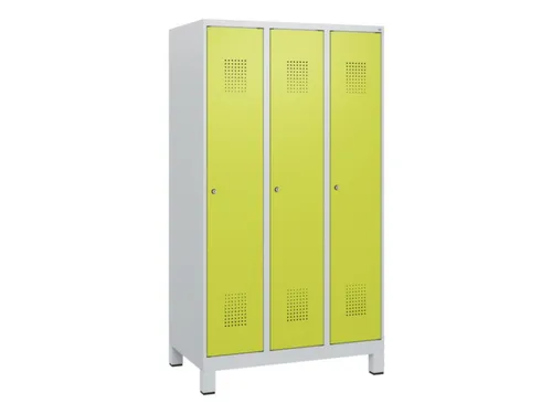 schoollocker,HxBxD 1630x900x500mm,3vak,vak B 300mm,cil.-slot,voeten