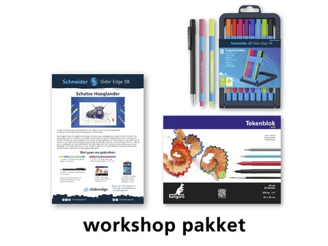 Workshoppakket Schotse hooglander Schneider inclusief toebehoren NL/FR