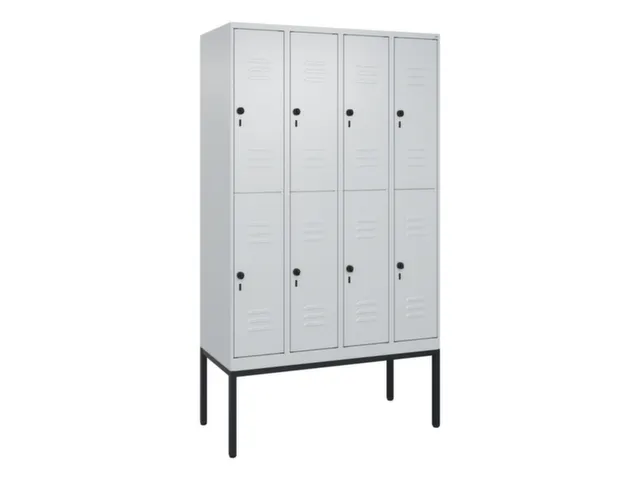dubbeldekse locker,HxBxD 2120x1200x500mm,4x2vak.,vak B 300mm