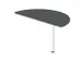 aanbouwtafel,i.h.v.,HxBxD 720-840x1200x600mm,halfrond,MS-donkergrijs