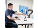 Bras de bureau double écran jusqu'à 27 Inch Avecc barre transversale