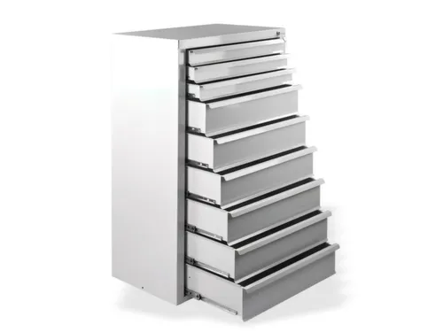ladekast,HxBxD 1200x700x435mm,9lade(n),volledig uittrekbaar
