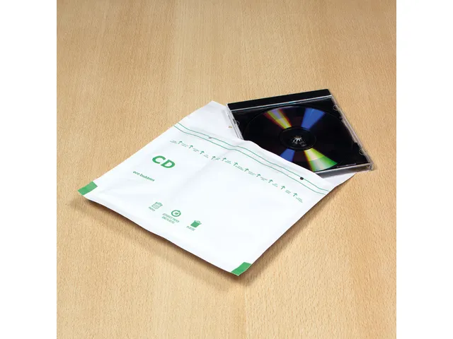 Luchtkussenenvelop Raadhuis 180x165mm CD wit plakstrip krimp a 5 stuks
