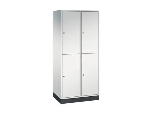 grootvolume garderobekast,RAL 7035,HxBxD 1950x820x500mm,2x2vak.