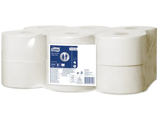 Toiletpapier Tork T2 120280 Advanced 2-laags 170m Mini Jumbo
