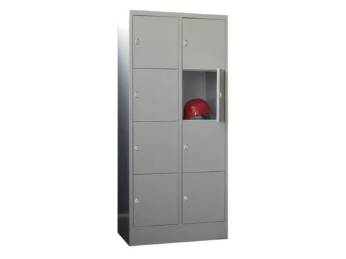 lockerkast,RAL 7035,HxBxD 1850x800x500mm,2x4vakken,vak B 400mm