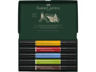Tekenstift Faber-Castell Pitt Artist Pen duo marker etui a 5 stuks - 5