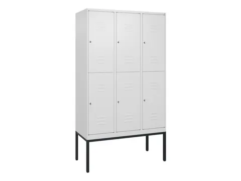 dubbeldekse locker,HxBxD 2120x1200x500mm,3x2vak.,vak B 400mm,cil.-slot