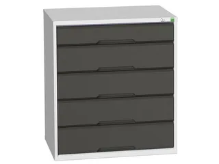 ladekast HxBxD 900x800x550mm 5laden romp RAL7035 front RAL7016 - 1