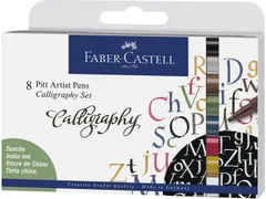 Tekenstift Faber-Castell Pitt Artist Pen kalligrafieset 8x
