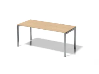 bureau HxBxD 740x1800x800mm blad esdoorn 4-voeten zilverkleurig - 1