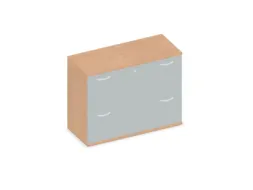 hangmappenkast 770x1000x430mm 2hangmappenframes Beuken+ Lichtgrijs
