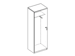 kantoorkast,HxBxD 2225x600x445mm,Bl-wit