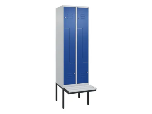 Z-garderobekast,HxBxD 2120x600x815mm,2vak,vak B 300mm,cil.-slot