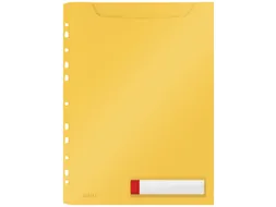 Insteekmap U-model Leitz Cosy harmonica A4 met perforatiestrip PP geel