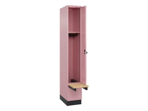 locker met bank,HxBxD 1950x300x815mm,1vak,vak B 300mm,draaigrendel